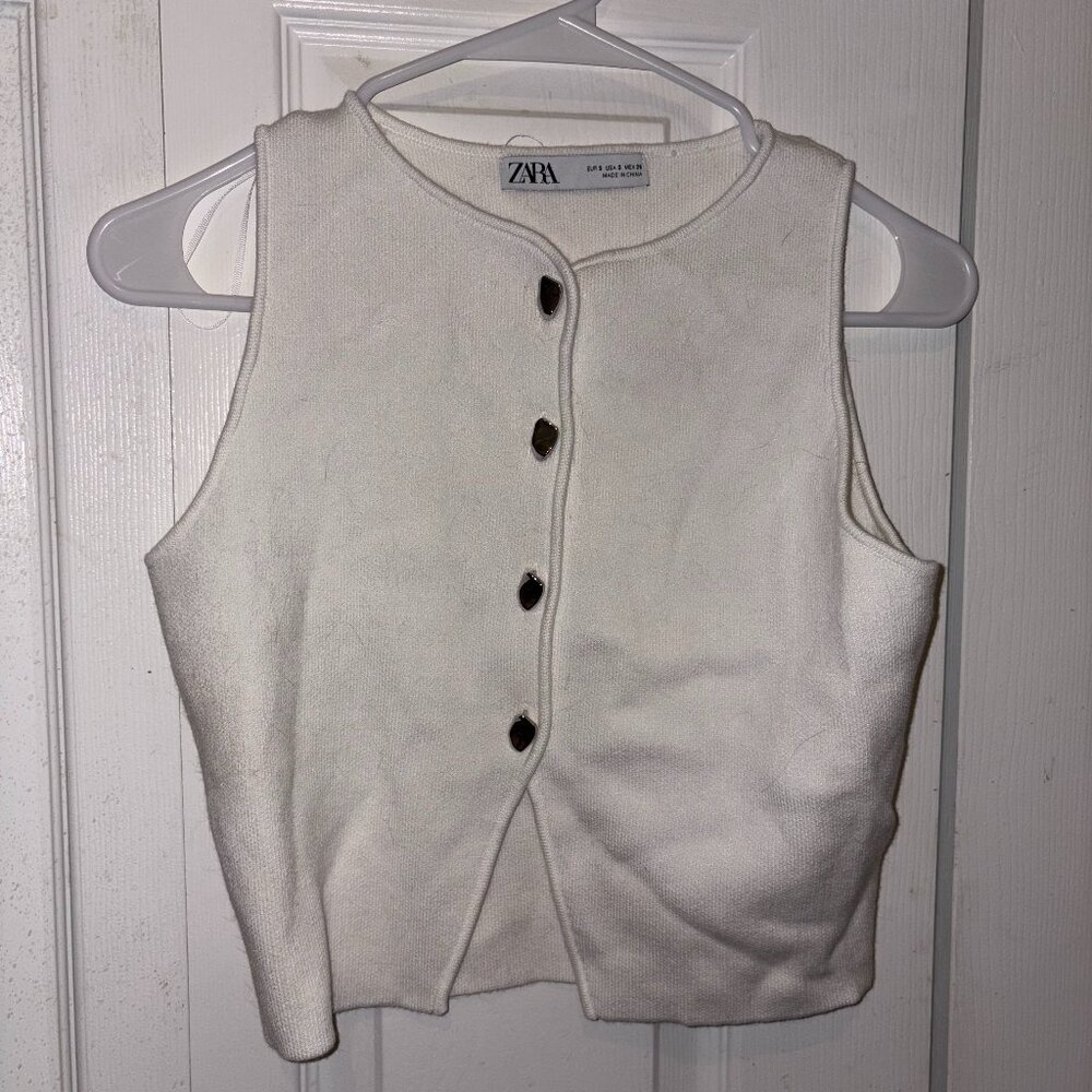 Sleeveless White Top